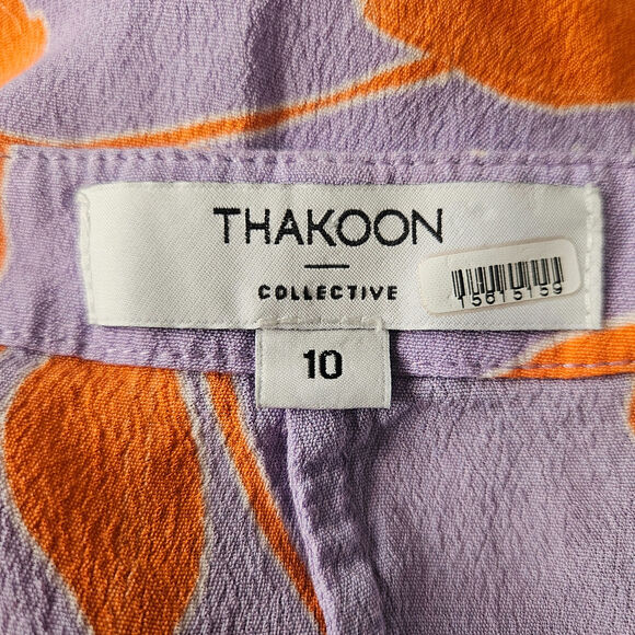 Thakoon Collective Floral Midi Dress - Size 10 - MSRP $370 Beachy - Picture 8 of 8